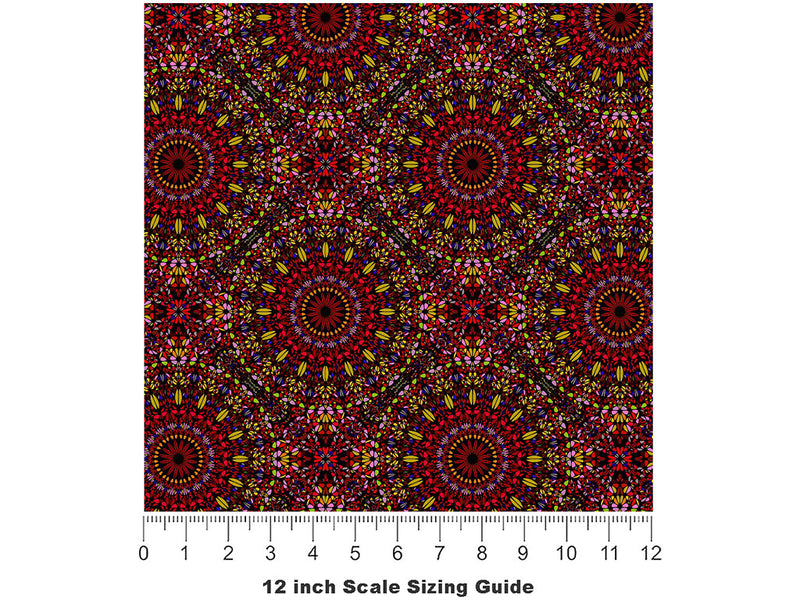 Getting Mad Mosaic Vinyl Film Pattern Size 12 inch Scale~Rwraps Getting Mad Mosaic Sizing Chart~2