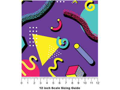 Ghost Town Retro Vinyl Film Pattern Size 12 inch Scale~Rwraps Ghost Town Retro Sizing Chart~2