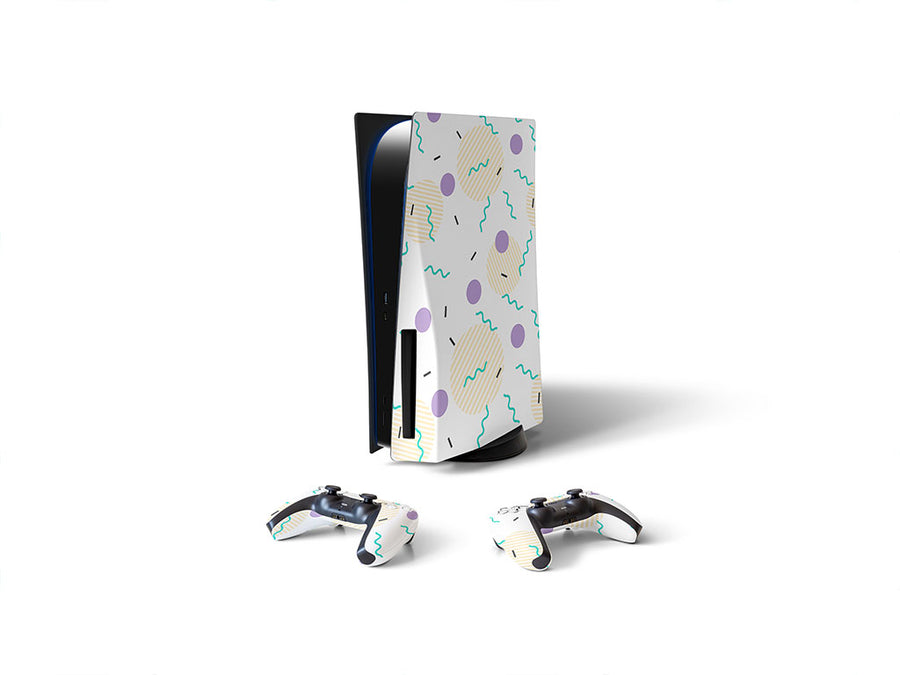 ghost type abstract geometric Sony PS5 DIY Skin