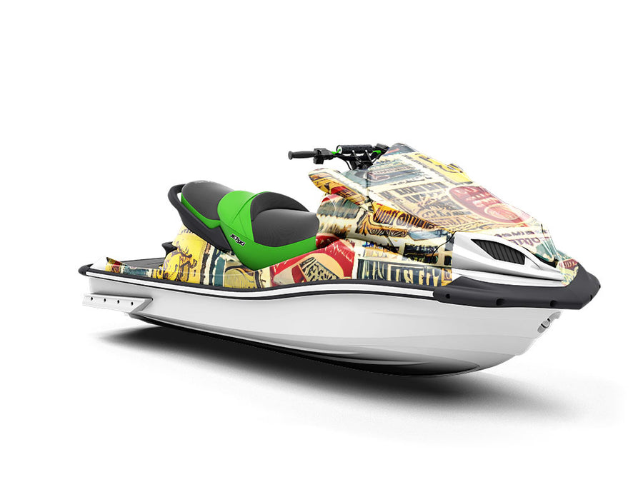 Ghostly Adverts Sticker Bomb Jet Ski Vinyl Customized Wrap