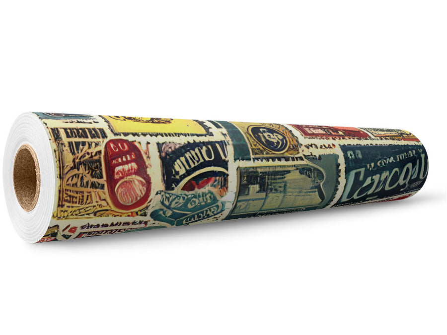 Ghostly Adverts Sticker Bomb Wrap Film Wholesale Roll~Rwraps Series 914 Digitally Printed Vinyl Roll~5