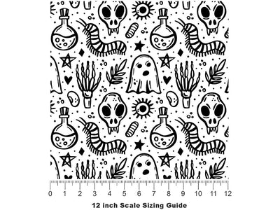 Ghostly Pale Spooky Fun Vinyl Film Pattern Size 12 inch Scale~Rwraps Ghostly Pale Spooky Fun Sizing Chart~2