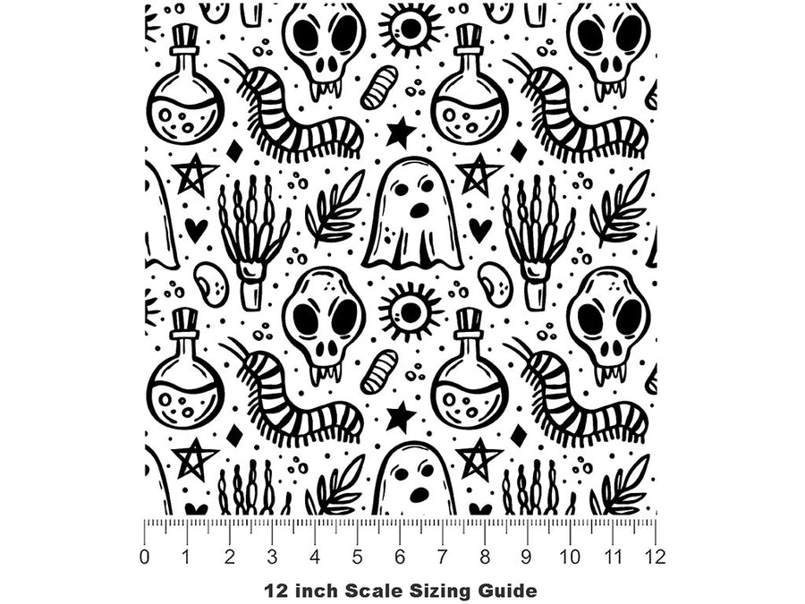 Ghostly Pale Spooky Fun Vinyl Film Pattern Size 12 inch Scale~Rwraps Ghostly Pale Spooky Fun Sizing Chart~2