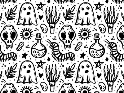 Ghostly Pale Spooky Fun Vinyl Wrap Pattern~Rwraps Series 914 Digitally Printed Vinyl Wrap~0