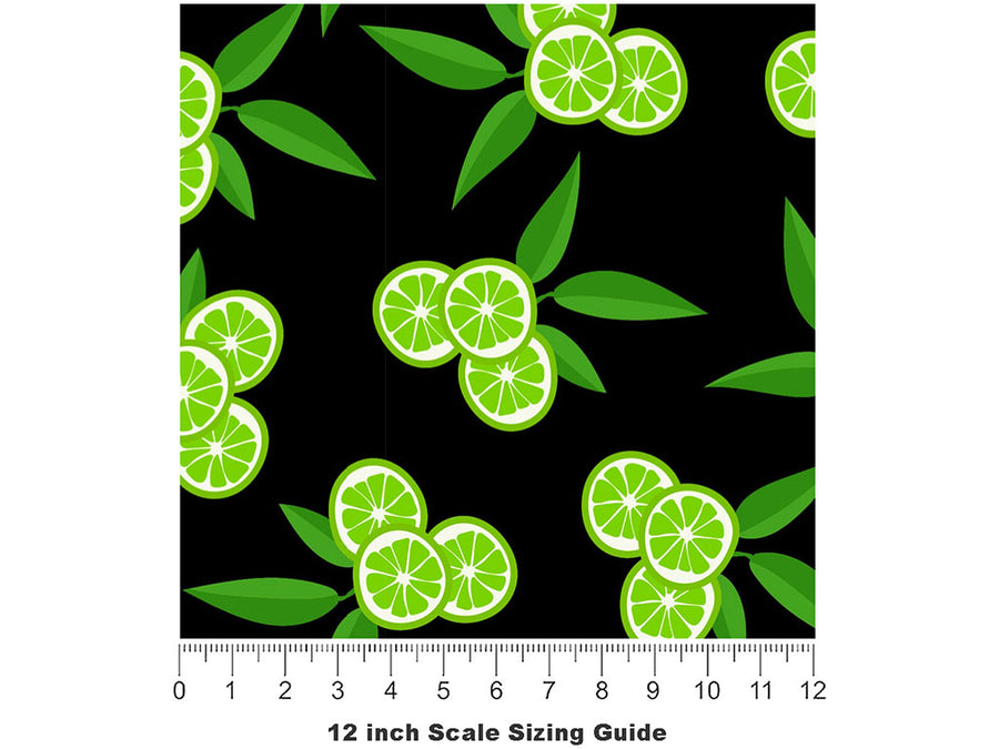 Gimlet Garnish Fruit Vinyl Film Pattern Size 12 inch Scale~Rwraps Gimlet Garnish Fruit Sizing Chart~2