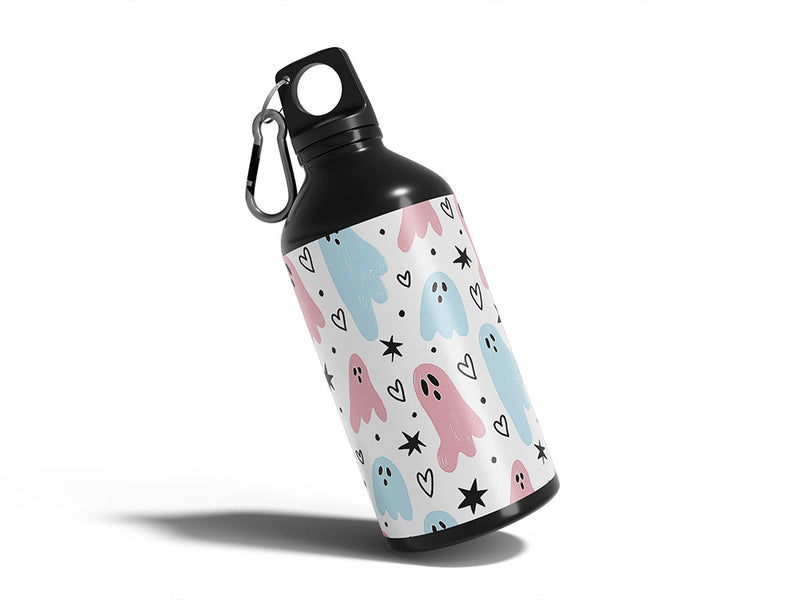 girly ghosties halloween Water Bottle DIY Stickers