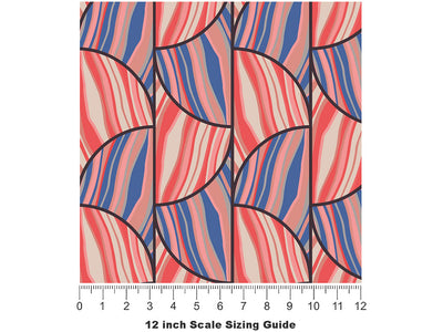 Give and Take Art Deco Vinyl Film Pattern Size 12 inch Scale~Rwraps Give and Take Art Deco Sizing Chart~2
