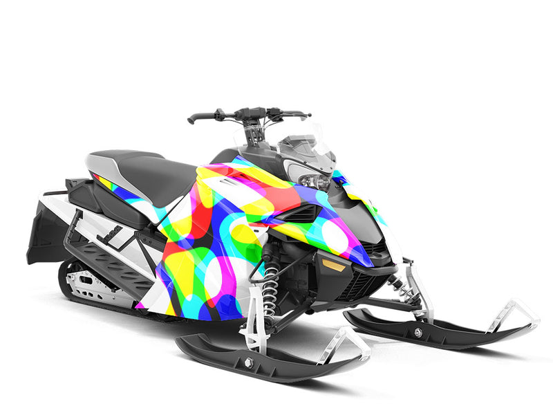 Glam Rock Retro Custom Wrapped Snowmobile