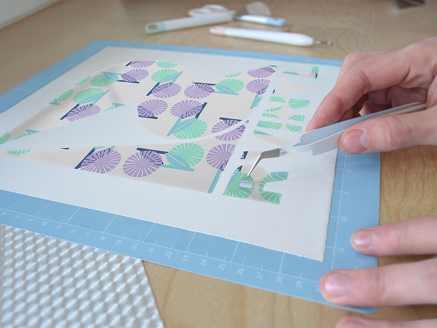 glamorous passing abstract geometric Easy Weed Craft Vinyl