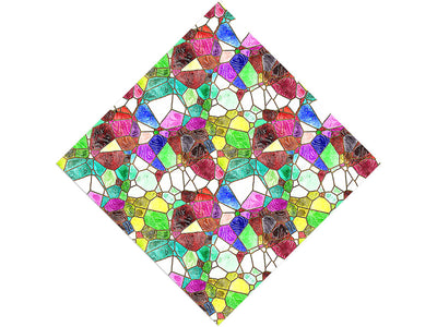 Glass Agglomeration Mosaic Vinyl Wrap Pattern