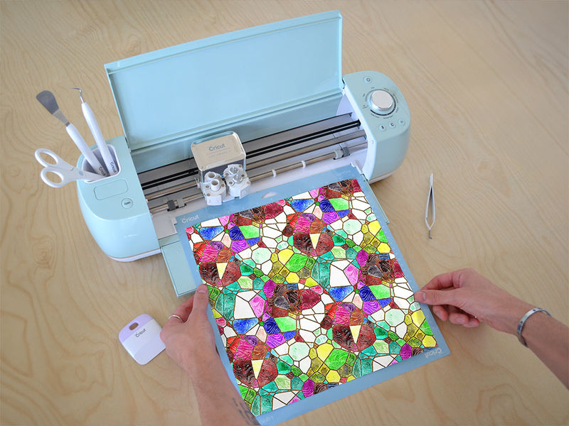 glass agglomeration mosaic Cricut Compatible Vinyl