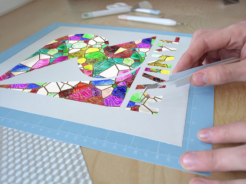 glass agglomeration mosaic Easy Weed Craft Vinyl