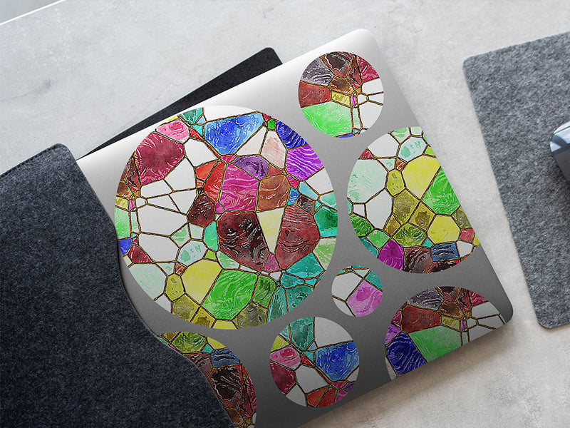 glass agglomeration mosaic DIY Laptop Stickers