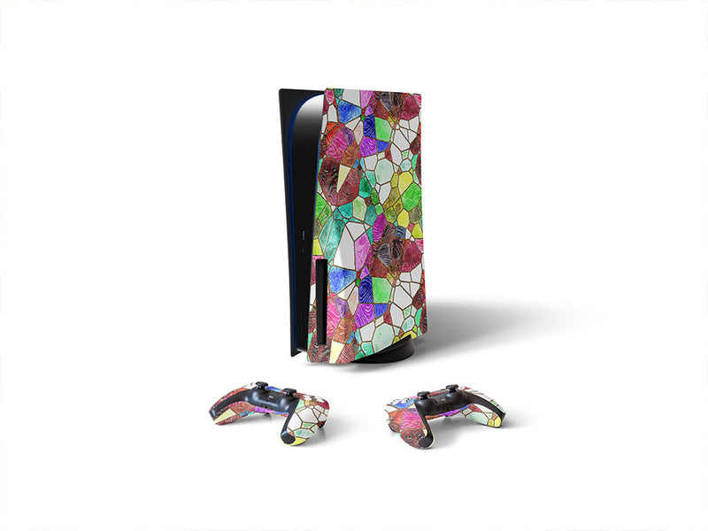 glass agglomeration mosaic Sony PS5 DIY Skin
