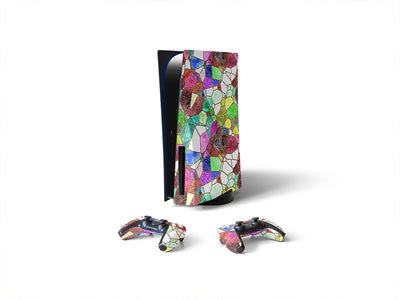 glass agglomeration mosaic Sony PS5 DIY Skin