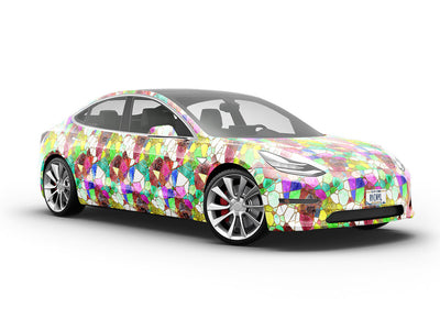 Glass Agglomeration Mosaic Vehicle Vinyl Wrap