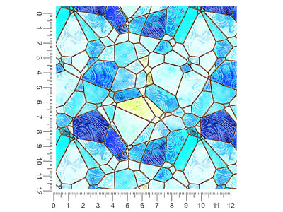 glass ocean mosaic 1ft x 1ft Craft Sheets