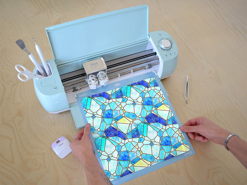glass ocean mosaic Cricut Compatible Vinyl
