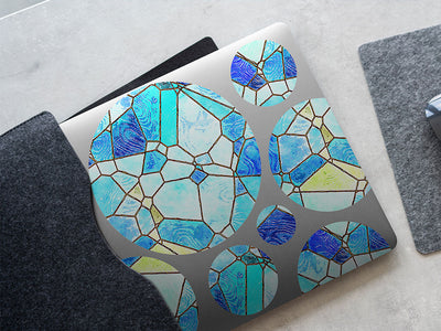 glass ocean mosaic DIY Laptop Stickers
