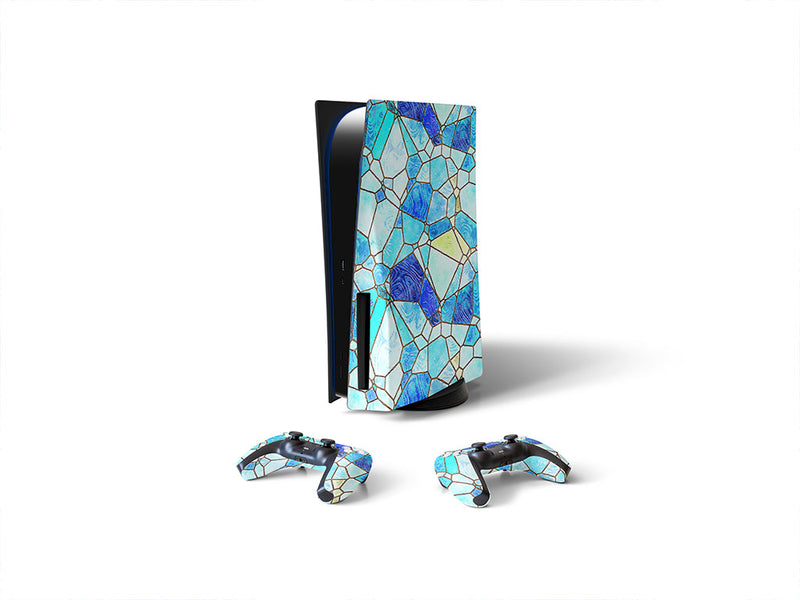 glass ocean mosaic Sony PS5 DIY Skin