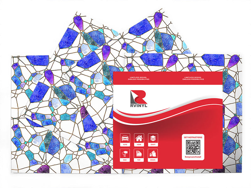 glass refractions mosaic Craft Vinyl Sheet Pack