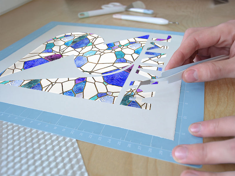glass refractions mosaic Easy Weed Craft Vinyl
