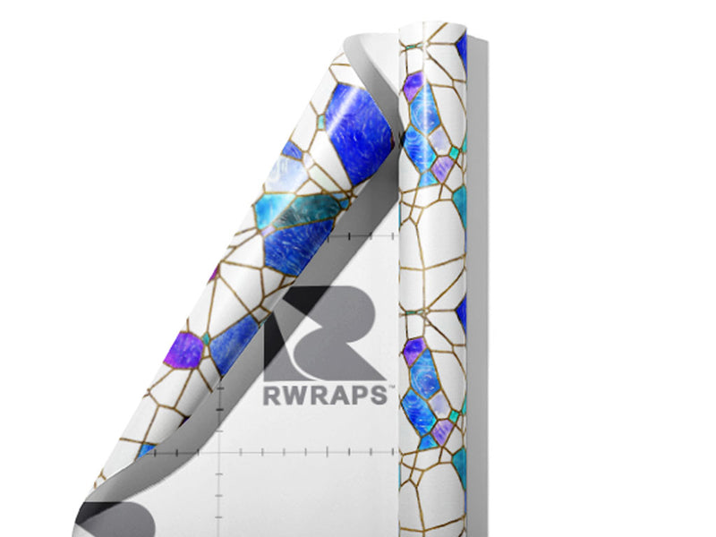 Glass Refractions Mosaic Wrap Film Sheets~Rwraps Series 914 Glass Refractions Mosaic Scrolled Sheet~3