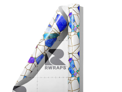 Glass Refractions Mosaic Wrap Film Sheets~Rwraps Series 914 Glass Refractions Mosaic Scrolled Sheet~3