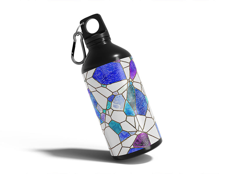 glass refractions mosaic Water Bottle DIY Stickers