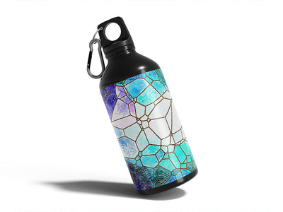 glass river mosaic Water Bottle DIY Stickers