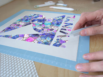 glass riverbed mosaic Easy Weed Craft Vinyl