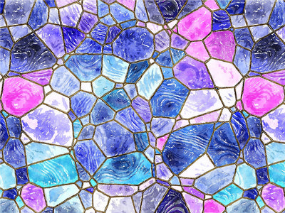 Glass Riverbed Mosaic Vinyl Wrap Pattern~Rwraps Series 914 Digitally Printed Vinyl Wrap~0