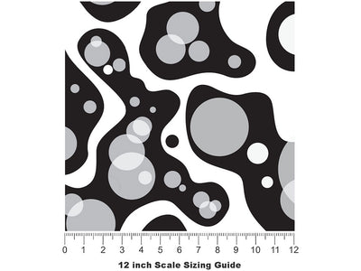 Globular Puddles Abstract Vinyl Film Pattern Size 12 inch Scale~Rwraps Globular Puddles Abstract Sizing Chart~2