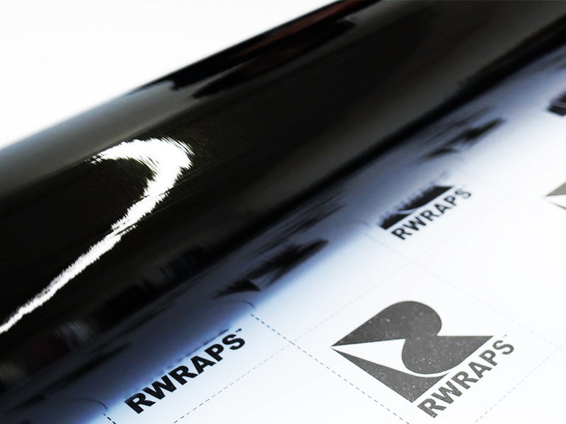 Rwraps Gloss Black Metallic Film~Rwraps Gloss Black Metallic Vinyl Roll~1
