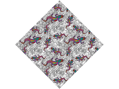 Glowing Geckos Stained Glass Vinyl Wrap Pattern