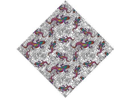 Glowing Geckos Stained Glass Vinyl Wrap Pattern