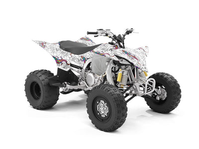 Glowing Geckos Stained Glass ATV Wrapping Vinyl
