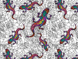 Glowing Geckos Stained Glass Vinyl Wrap Pattern~Rwraps Series 914 Digitally Printed Vinyl Wrap~0