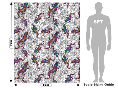 Glowing Geckos Stained Glass Vehicle Wrap Scale~Rwraps Series 914 Glowing Geckos Stained Glass Measurements~1