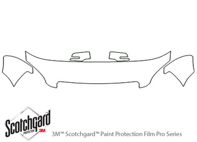acadia 3M Clear Bra Hood Precut PPF Diagram