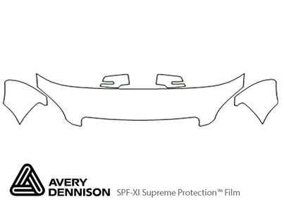 acadia Avery Dennison Clear Bra Hood Precut PPF Diagram