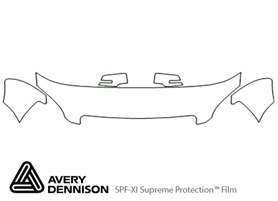 acadia Avery Dennison Clear Bra Hood Precut PPF Diagram