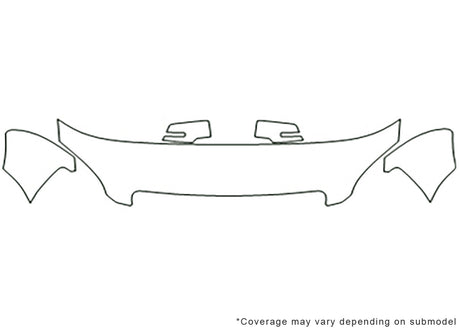 acadia Avery Dennison Clear Bra Hood Precut PPF Diagram