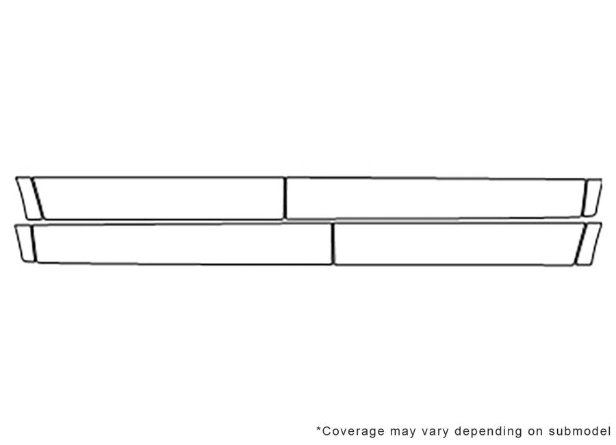 acadia 3M Clear Bra Door Cup Precut PPF Diagram