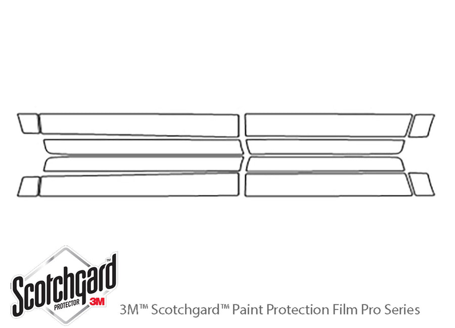 acadia 3M Clear Bra Door Cup Precut PPF Diagram