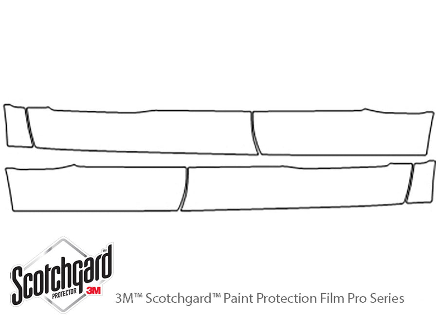 acadia 3M Clear Bra Door Cup Precut PPF Diagram