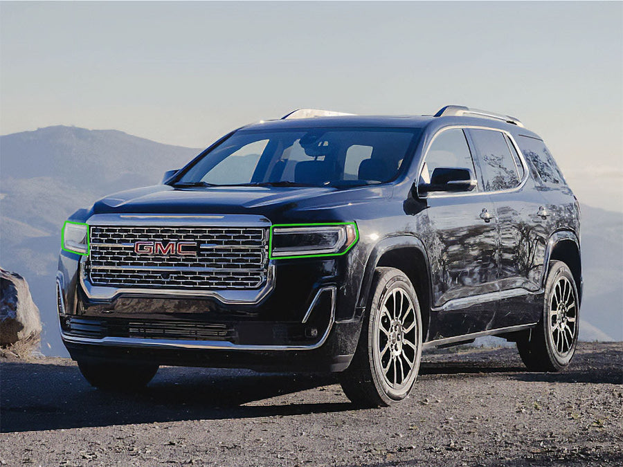 gmc acadia 2020-2023 Headlight Protection Installation Location