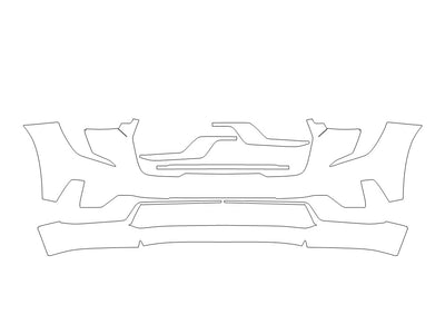 acadia 3M Clear Bra Bumper Precut PPF Diagram
