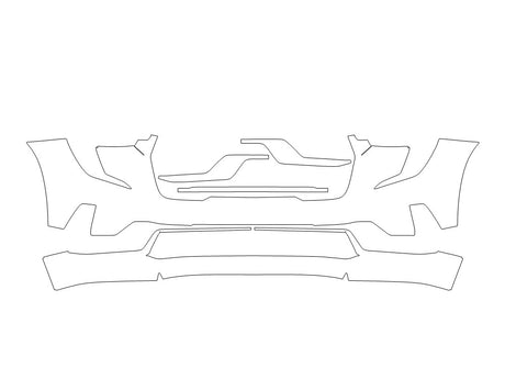 acadia 3M Clear Bra Bumper Precut PPF Diagram