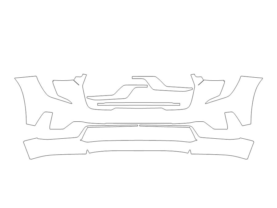 acadia Avery Dennison Clear Bra Bumper Precut PPF Diagram